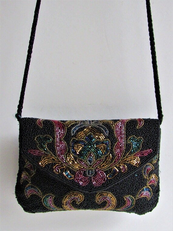 Lillian Vernon Beautiful Vintage Black/Multi-Color