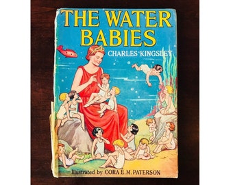 The Water Babies, 1910 Art Deco Illustrated Book by Charles Kingsley, Gifts for Antique Book Lovers, Artists