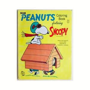 1967 Peanuts Coloring Book Featuring Snoopy – Saalfield Edition – Vintage Comic Strip Art – Schulz Authorized
