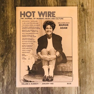 Hot Wire Vol. 8 No. 1 – 1992 Women’s Music & Lesbian Culture Journal | Kate Clinton, Lea DeLaria, Jewelle Gomez