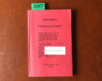 Simon Brett Signed Advance Proof – A Nice Class of Corpse, 1987