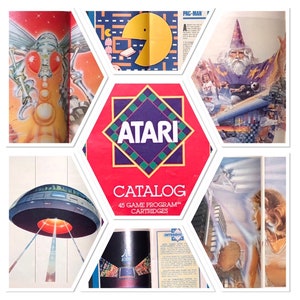 Vintage Atari Video Computer System Catalog (1981) – 45 Game Program Cartridges – Retro Gaming Ephemera
