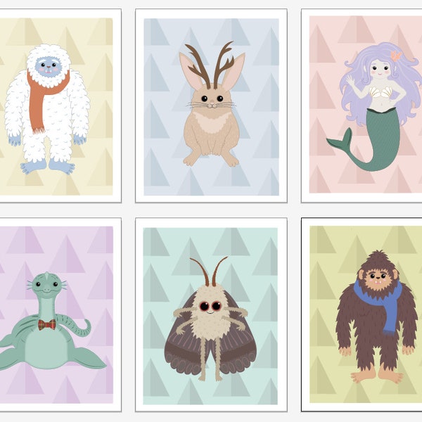 Children's Art - Crypto Critters 8" x 10" & 11" x 14" - 1 Print