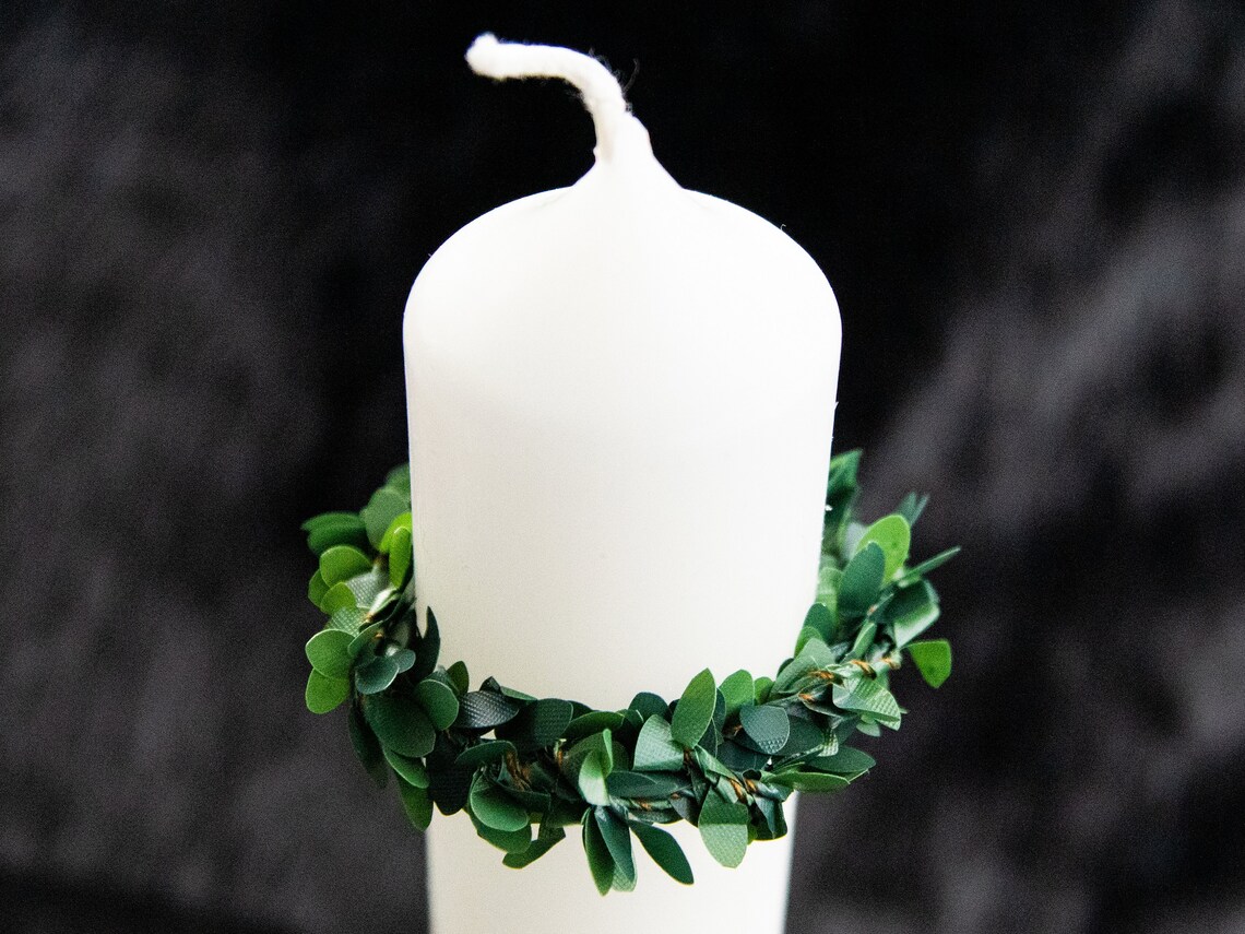 2 Stück Kommunionkerzen Tropfschutz - Weiße Tüll-Schleifen Für Taufen & Hochzeiten