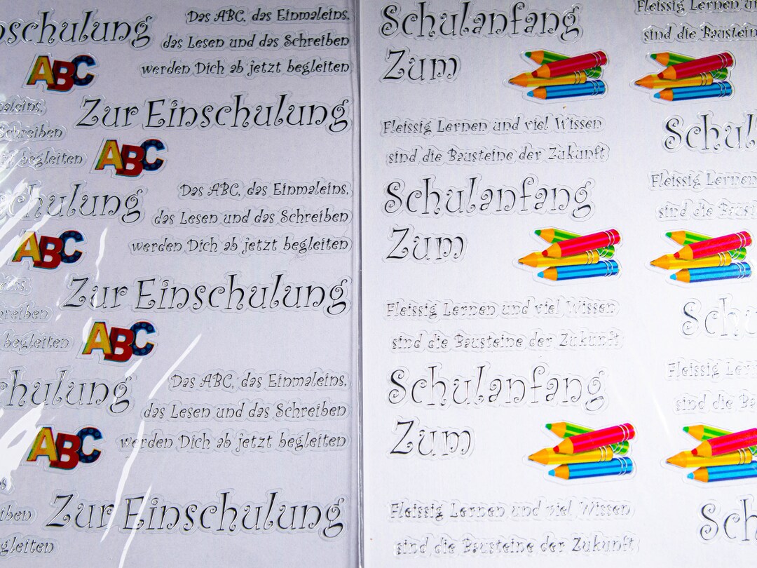 Sticker Sticker Lettering School Beginning School Enrollment - Etsy