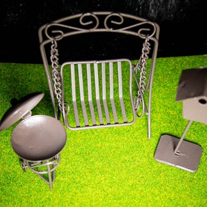 Minigarten Schaukel Grill Vogelhaus für Gutschein Geldgeschenk Geburtstagsgeschenk Männergeschenk