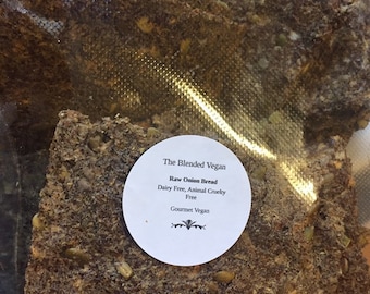 Raw vegan onion bread