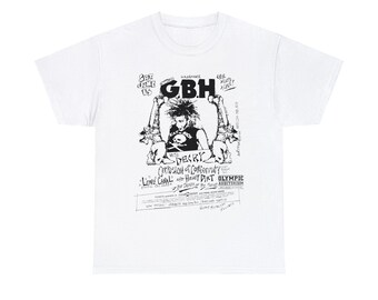 GBH, G.B.H. Olympisches Publikum, Corrosion of Conformity, Liebeskanal, Decry, GoldenVoice 80s Punk. Schweres Baumwoll-T-Shirt