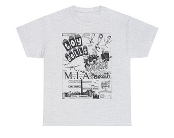 Die Spielzeugpuppen Perkins Palace Meteors GoldenVoice, MIA Stukas über Bedrock 80sPunk Rock Unisex Schwere Baumwolle T-Shirt T-Shirt