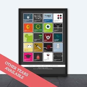 Cinema 2001 The Year You Were Born / The Year 2001 / Personalised Birthday Print