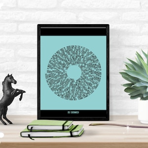 Iconic Rock Lyrics Poster / Digital Download / Vibrant Art Print / Range of Colours / Home Decor