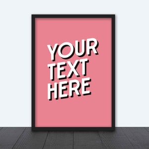 Custom Lyric Prints - Personalised Song Posters in Any Colour - Framed Music Wall Art Options