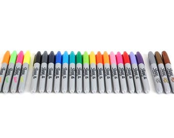 23pcs Sharpie Set - Rainbow, Metallic, & Neon