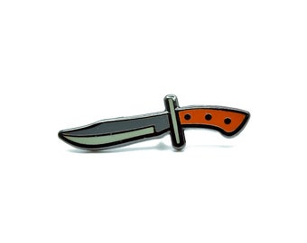 Knife - hard enamel lapel pin, badge, brooch