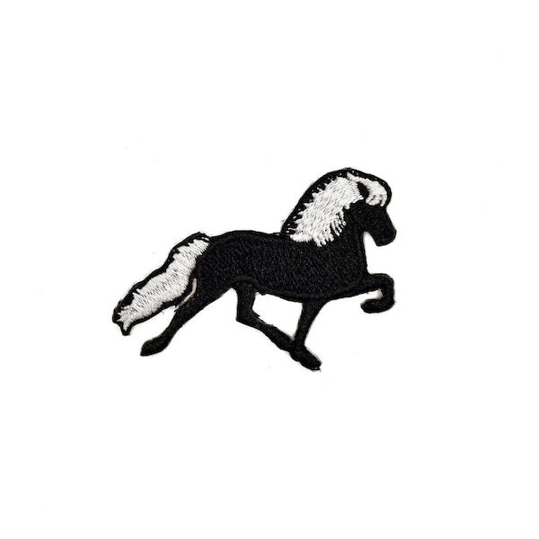 Islandpferd - Patch zum Aufbügeln, Aufnäher, Abzeichen, Stickbild, Bügelbild, Tier, Natur, Pferd