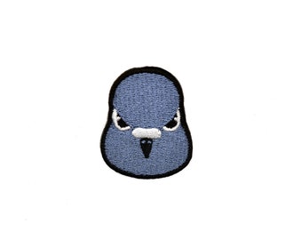 Wiener Taube - Patch zum Aufbügeln, Aufnäher, Abzeichen, Stickbild, Bügelbild, Tier, Natur, Vogel, Federn, Stadt, Vögel