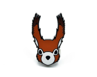 Squirrel - hard enamel lapel pin, badge, brooch