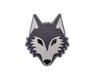 Wolf - patch, iron on, badge, embroidery, patches, animal, nature, wildlife, wolves, husky, dog, forest, fairytale, little red riding hood