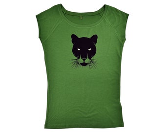 Panther - Damen Bambus-Biobaumwoll-T-Shirt, Fairwear, nachhaltig, fair, bio