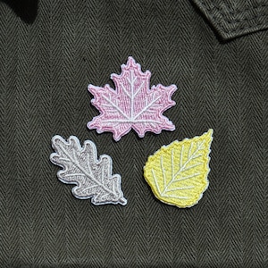 Blätter Patches Frühling - Laub zum Aufbügeln, Eiche, Ahorn, Birke
