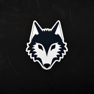 Autocollant loup - Autocollant animal pour ordinateur portable, MacBook, skateboard