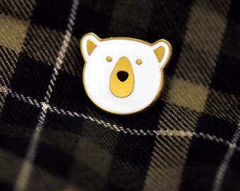 Polar Bear enamel pin - your strong companion through the wilderness.