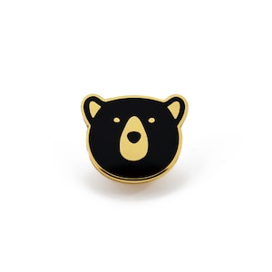 Bear enamel pin - your strong companion through the wilderness.
