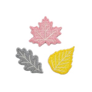 Leaves Patches Spring - Iron-on springtime leaves, oak, maple, birch