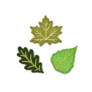 Leaves Patches Summer - Iron-on summertime leaves, oak, maple, birch