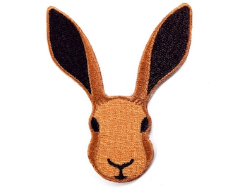 Conejo - Parche termoadhesivo, aplique, insignia, parche bordado, transferencia termoadhesiva, animal, naturaleza, bosque, animal del bosque, conejo, liebre, conejo maestro