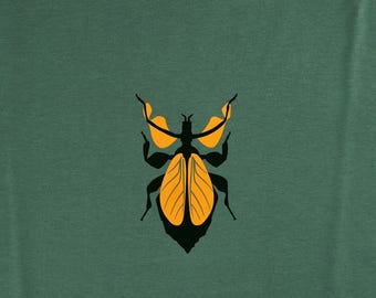 Walking Leaf - Women's Organic Cotton Rolled Sleeve T-Shirt, ethical fashion, fair, organic, sustainable, vegane - hand-printed in Vienna