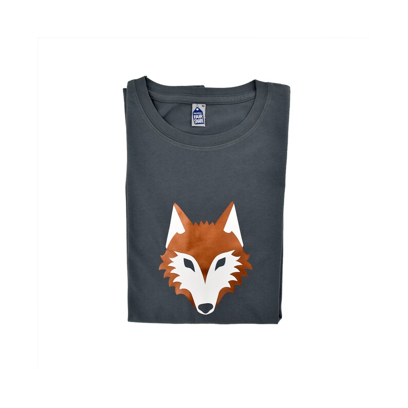 animal dog sustainable vegane forest fair ethical Wolf organic husky Men/'s Organic Cotton T-Shirt
