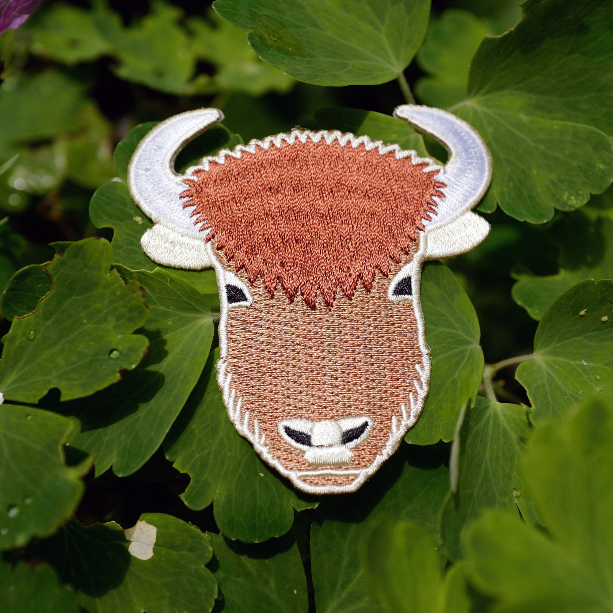 Bison patch iron on badge embroidery patches animal | Etsy