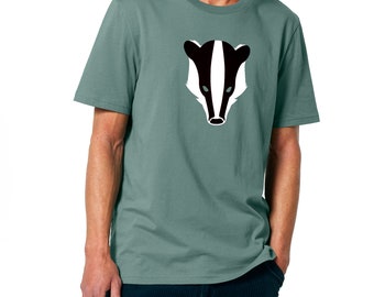 Badger T-shirt made from organic cotton for adventurers and nature lovers - hand-printed in Vienna