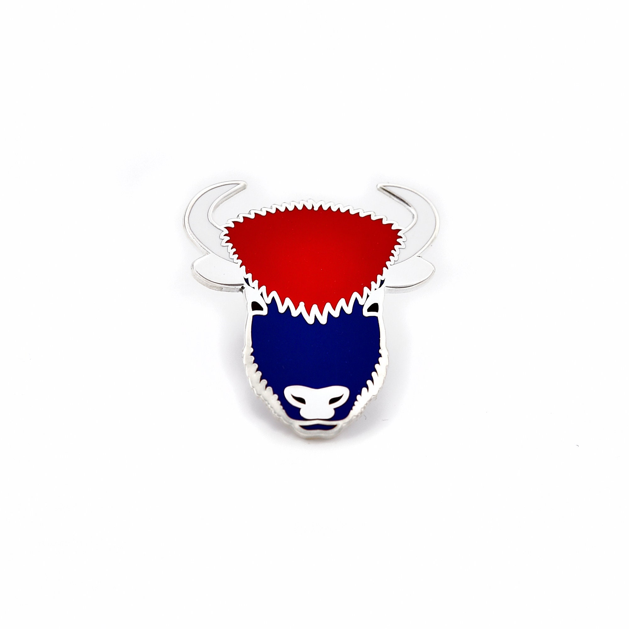 Bison hard enamel lapel pin badge brooch pin animal Etsy