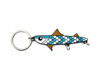 Fish - hard enamel keychain, keyring, animal, nature, wildlife, adventure, sea, ocean, water, marine fish