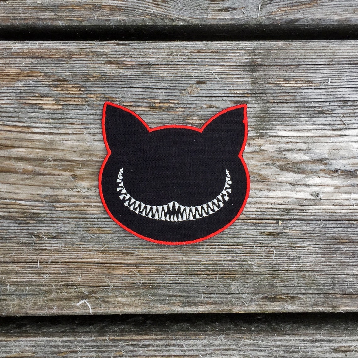 Cheshire Cat Patch Iron On Badge Embroidery Patches Etsy