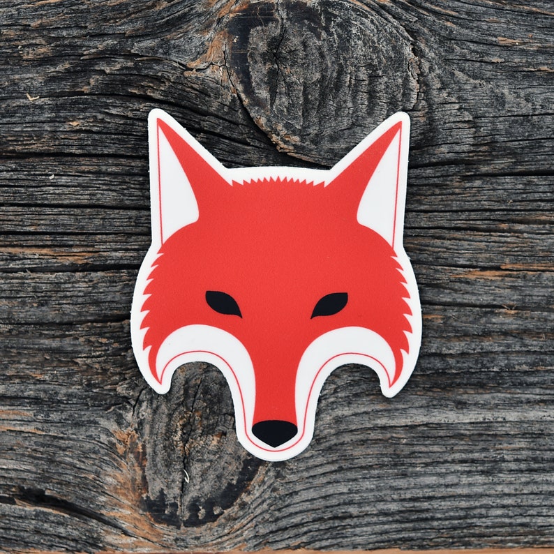 Fox Sticker Woodland Animal Red Fox Vinyl Sticker for Laptop MacBook Skateboard image 1