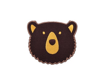 Bear - patch, iron on, badge, embroidery, patches, animal, nature, wildlife, grizzly, alaska, honey, black bear