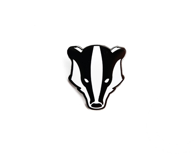 Badger - hard enamel lapel pin, badge, brooch, pin, animal, forest, nature, wildlife, adventure