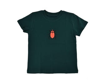 Beetle children's T-shirt - 100% organic & fair - hand-printed in Vienna by ESCA