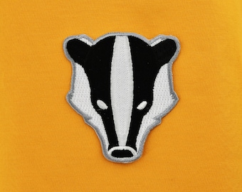 Dachs - Patch zum Aufbügeln, Aufnäher, Abzeichen, Stickbild, Bügelbild, Tier, Natur, Wildtier, Waldtier, Wald, Abenteuer