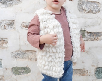 Crochet vest pattern, vest crochet pattern for girls, crochet baby cardigan, girls sleeveless cardigan