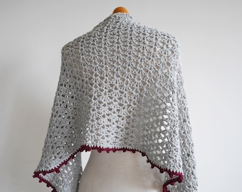 Crochet shawl pattern, lightweight shawl, lacy shawl, crochet wrap pattern, easy crochet pattern wedding shawl, beginner shawl to crochet