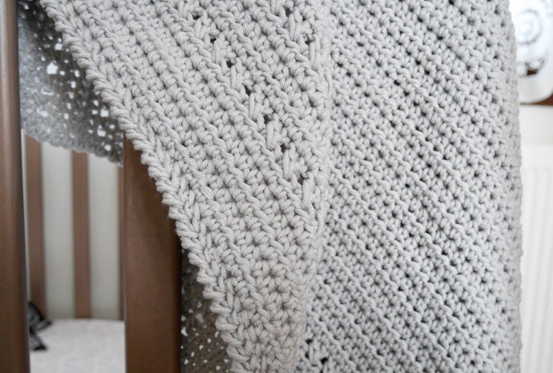 Baby blanket crochet pattern, easy crochet blanket, toddler crochet blanket image 7