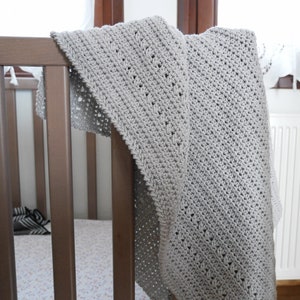 Baby blanket crochet pattern, easy crochet blanket, toddler crochet blanket image 6