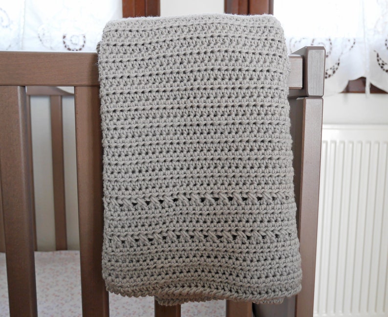 Baby blanket crochet pattern, easy crochet blanket, toddler crochet blanket image 1