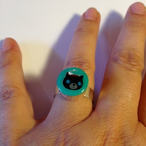 Mood Rings Emoji - Pink - Cute Rings - Cat Face Ring - Cat Lover Gift