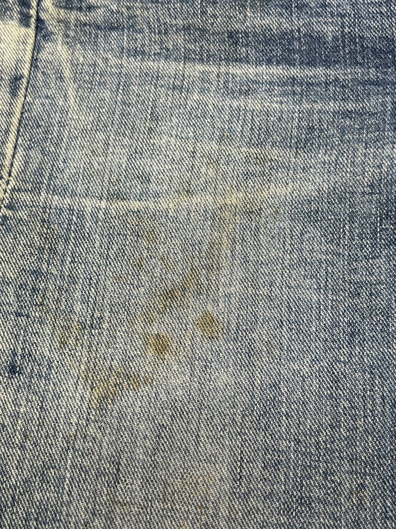Vintage LEE Distressed 60's USA Made Denim Jeans … - image 7