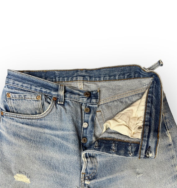 Vintage LEVI'S 501 DISTRESSED 80's USA Made Denim… - image 9